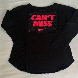 Nike Black Shirt with Vibrant Pink Graphic